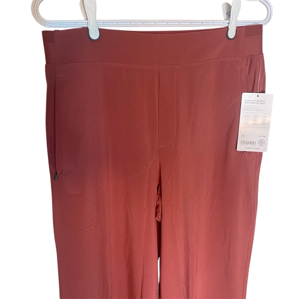 ATHLETA New Brooklyn Heights Wide Leg Trouser Pants Rose Pink Size 8 - Picture 2 of 14